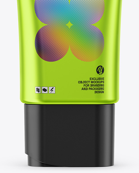 Metallic Cosmetic Tube Mockup Metallic Cosmetic Tube Mockup