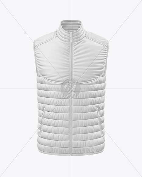 Matte Nylon Down Vest Mockup