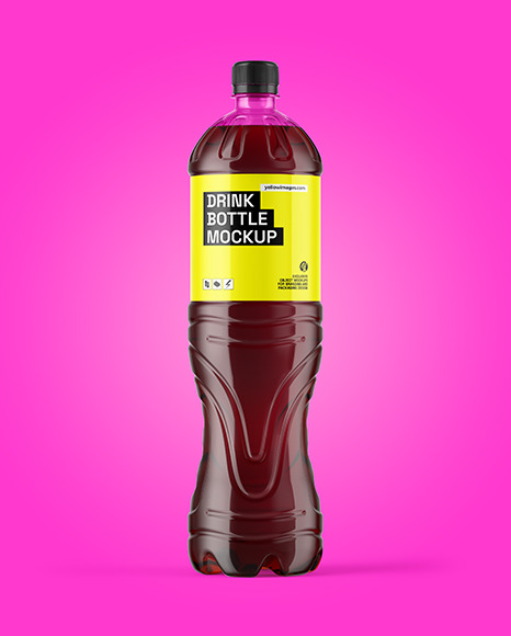 1,5L Pet Juice Bottle Mockup