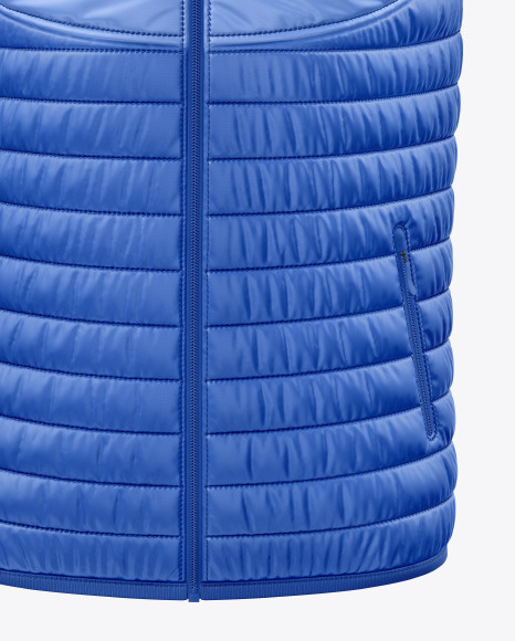 Glossy Nylon Down Vest Mockup