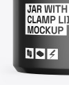 Glossy Jar With Clamp Lid Mockup