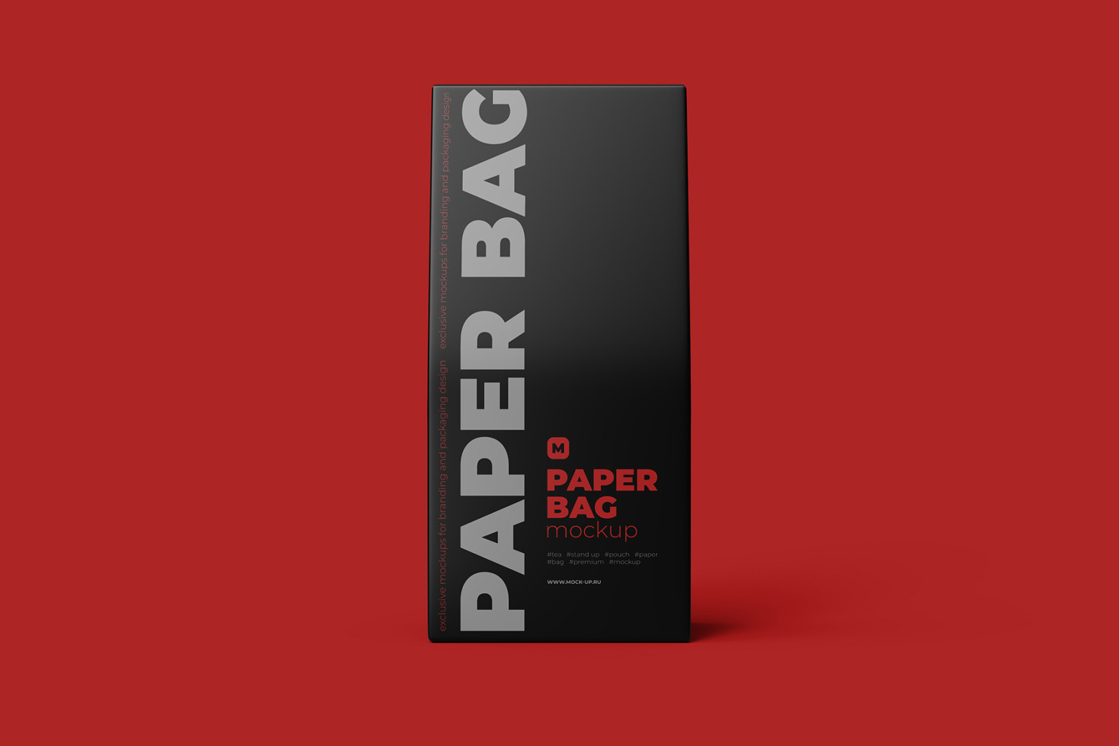 Paper Bag Mockup. Front view