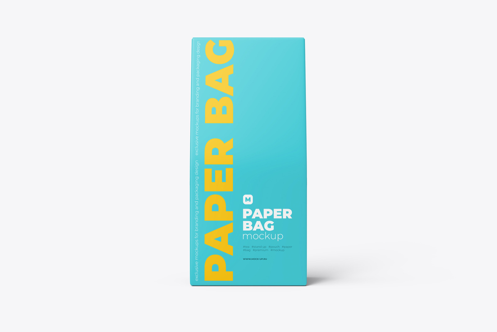 Paper Bag Mockup. Front view Paper Bag Mockup. Front view