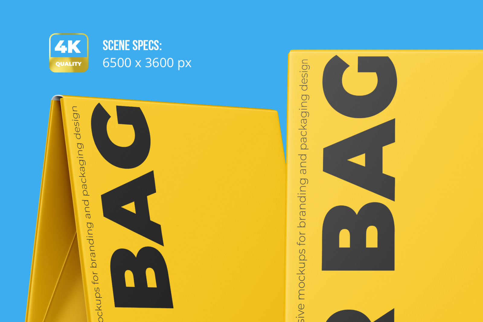 Three Paper Bags mockup in one scene Three Paper Bags mockup in one scene