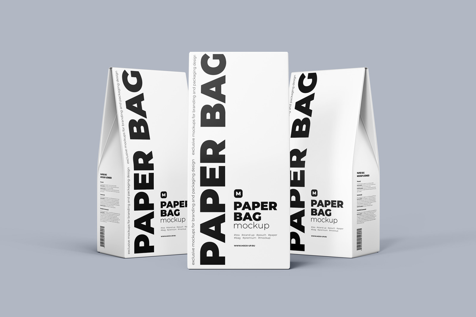 Three Paper Bags mockup in one scene Three Paper Bags mockup in one scene