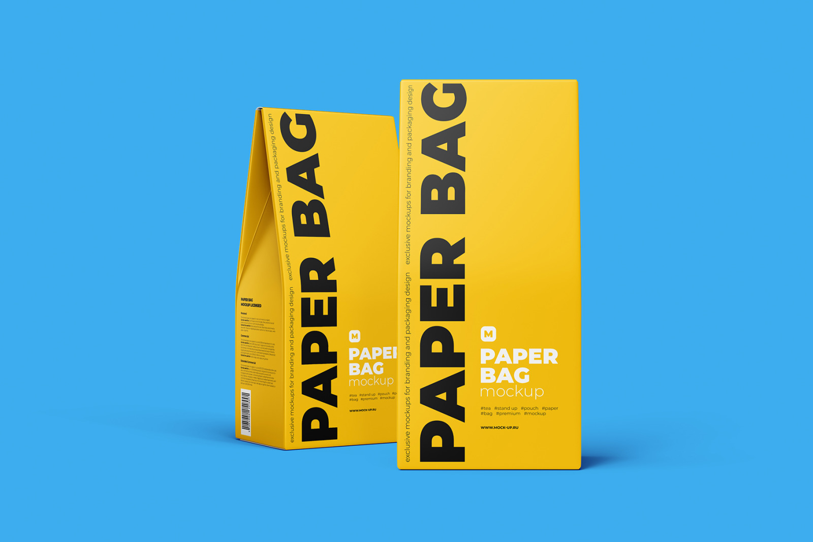 Two Paper Bag Mockup in one scene