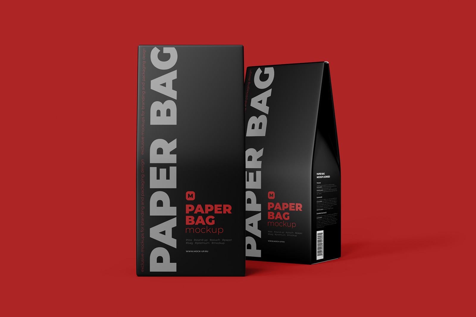 Two Paper Bag Mockup in one scene Two Paper Bag Mockup in one scene