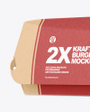 Kraft Burger Box Mockup