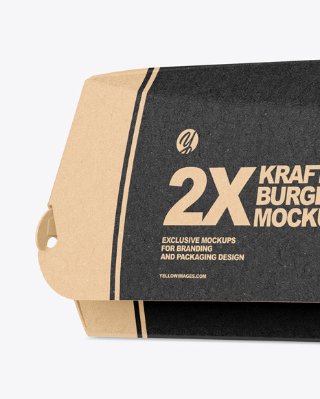 Kraft Burger Box Mockup