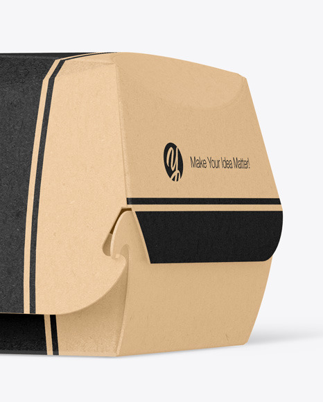 Kraft Burger Box Mockup