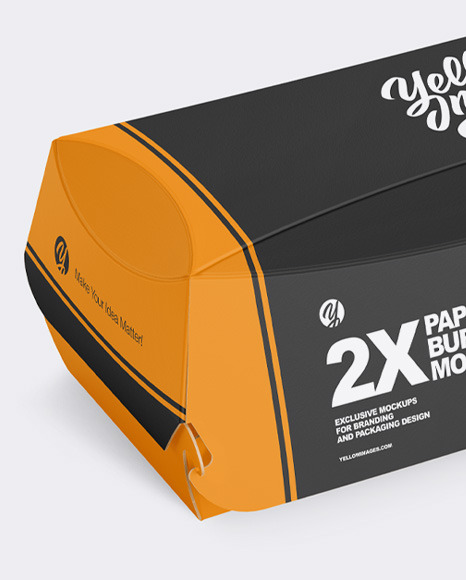 Paper Burger Box Mockup