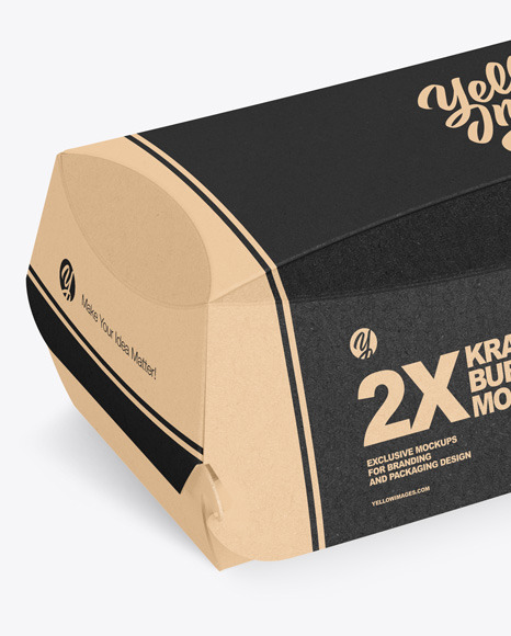 Kraft Burger Box Mockup