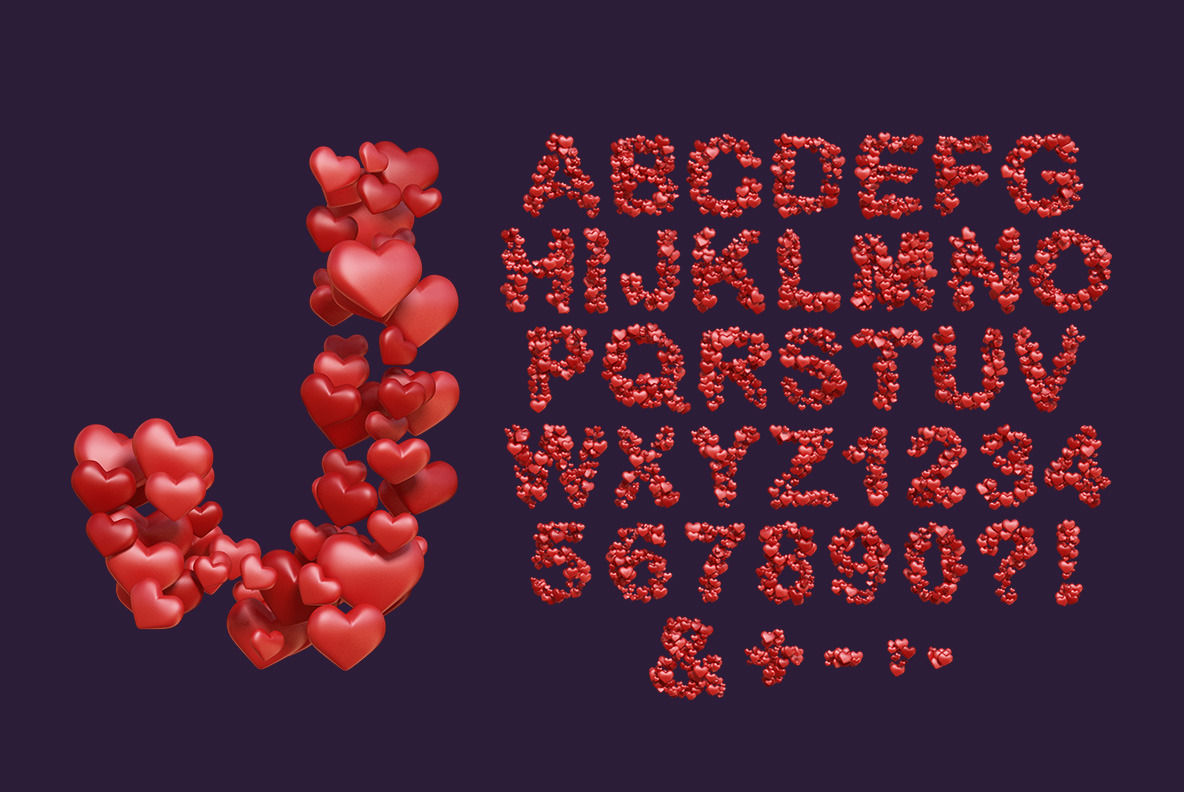 Hearts Font Hearts Font