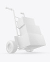 Hand Truck With Boxes Mockup