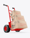 Hand Truck With Boxes Mockup