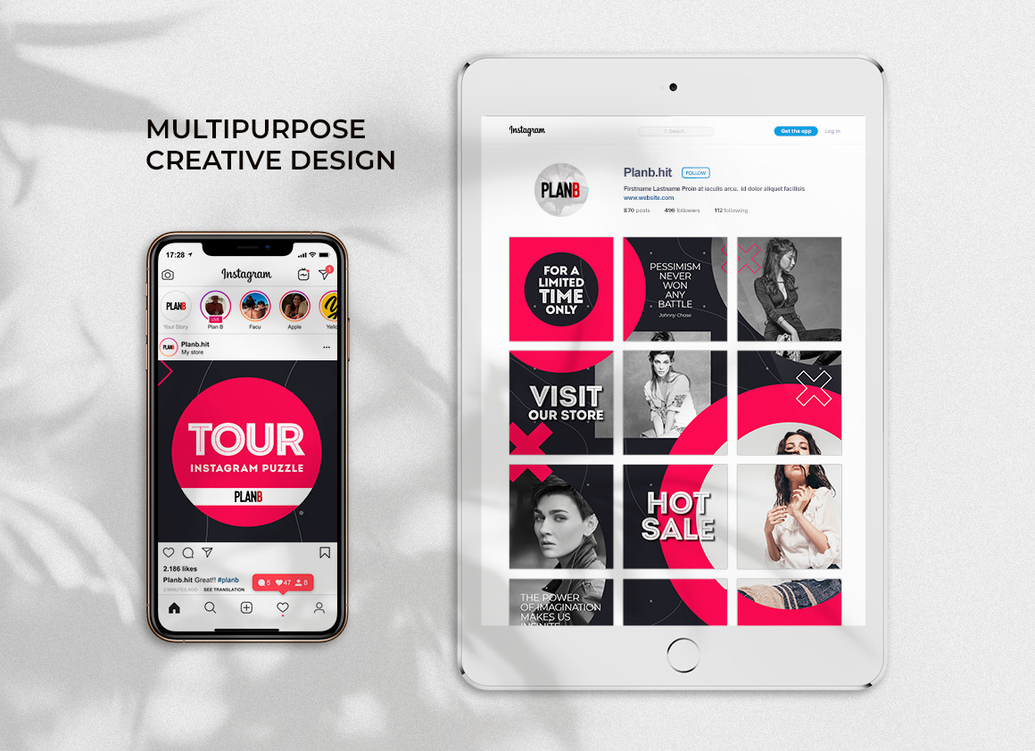 TOUR - Social Media Instagram Puzzle Feed