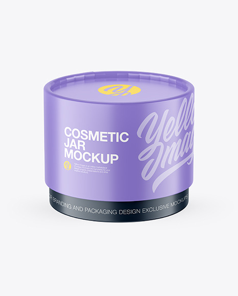 Matte Cosmetic Jar Mockup