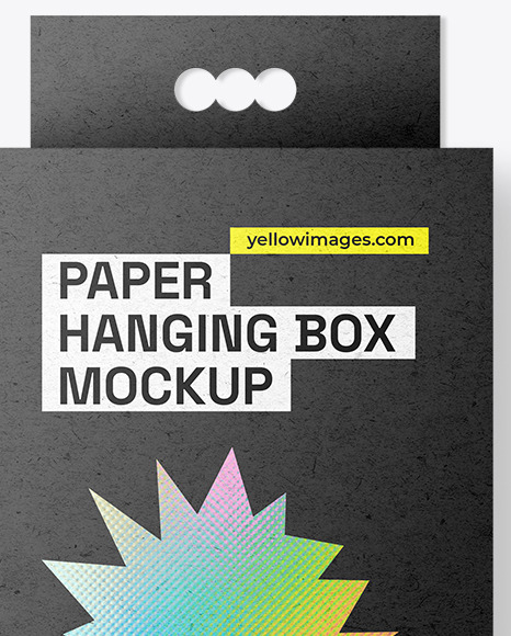 Kraft Paper Hanging Box Mockup