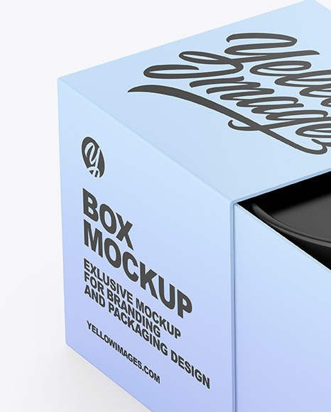 Box W/ Glossy Tube Mockup