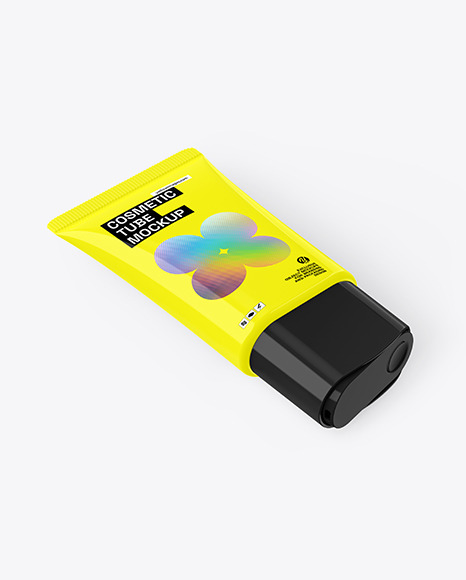 Glossy Cosmetic Tube Mockup - Tube mockups