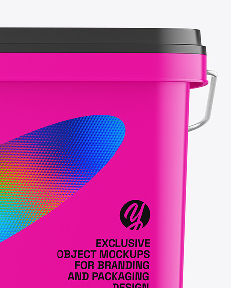 Matte Plastic Bucket Mockup