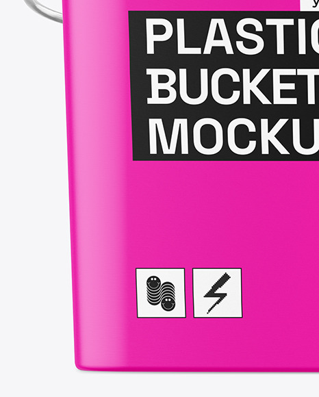 Matte Plastic Bucket Mockup