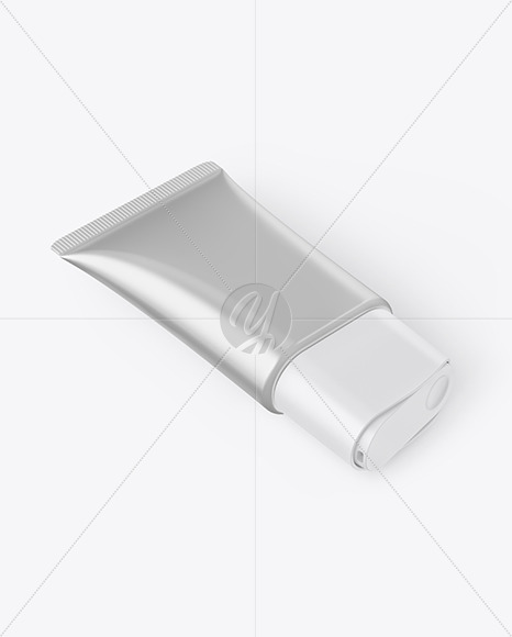 Metallic Cosmetic Tube Mockup Metallic Cosmetic Tube Mockup