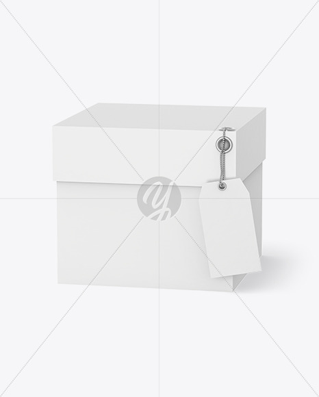 Paper Box with Label Mockup