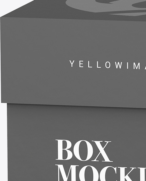 Paper Box with Label Mockup