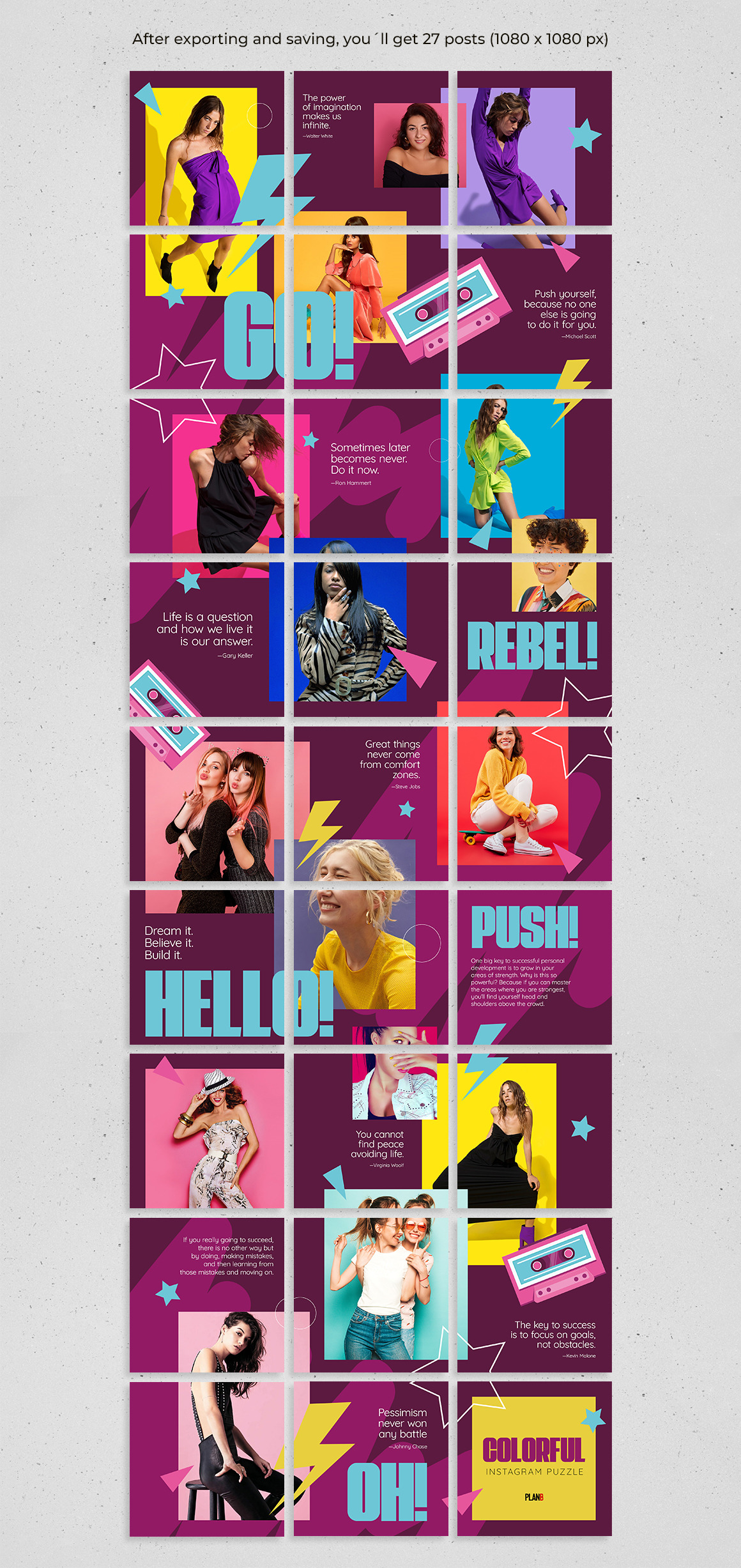 Colorful - Social Media Instagram Puzzle Feed Colorful - Social Media Instagram Puzzle Feed