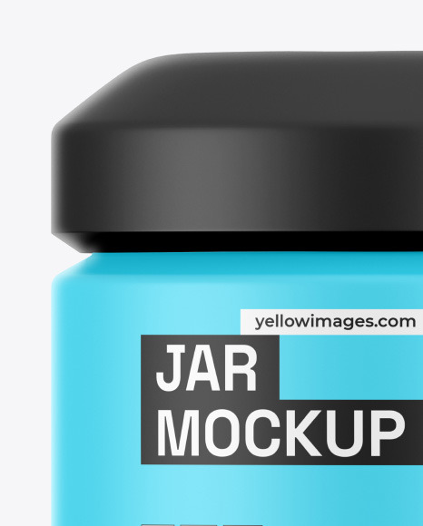 Matte Cosmetic Jar Mockup