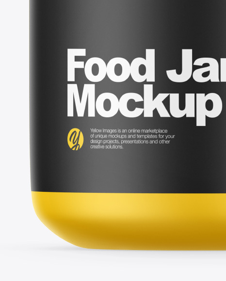 Matte Food Jar Mockup