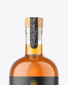 Whiskey Bottle With Glass Mockup