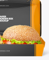 Paper Box w/ Two Burgers Mockup