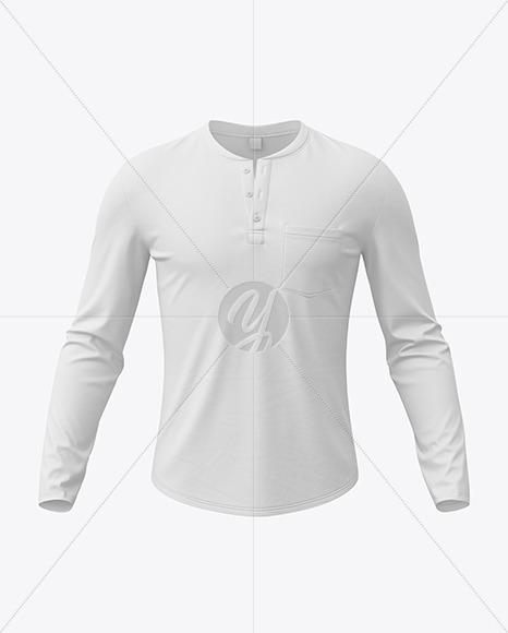 Long Sleeve T-Shirt Mockup - Front View