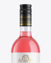 Clear Glass Rose Wine Bottle Mockup