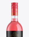 Clear Glass Rose Wine Bottle Mockup