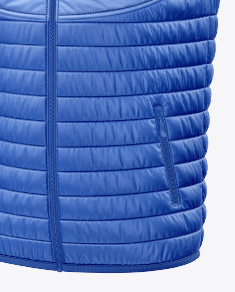 Glossy Nylon Down Vest Mockup