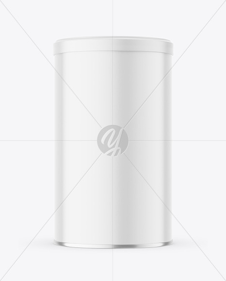 Round Tin Can w/ Matte Finish Mockup