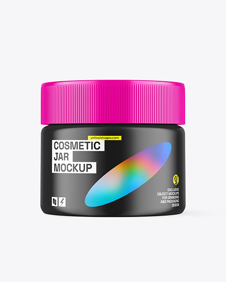 Matte Cosmetic Jar Mockup