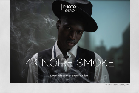 4k Noire Smoke JPG and PNG Overlays - Noir