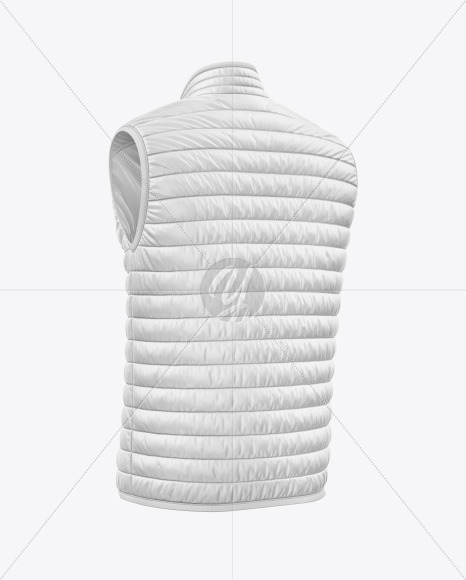 Glossy Nylon Down Vest Mockup