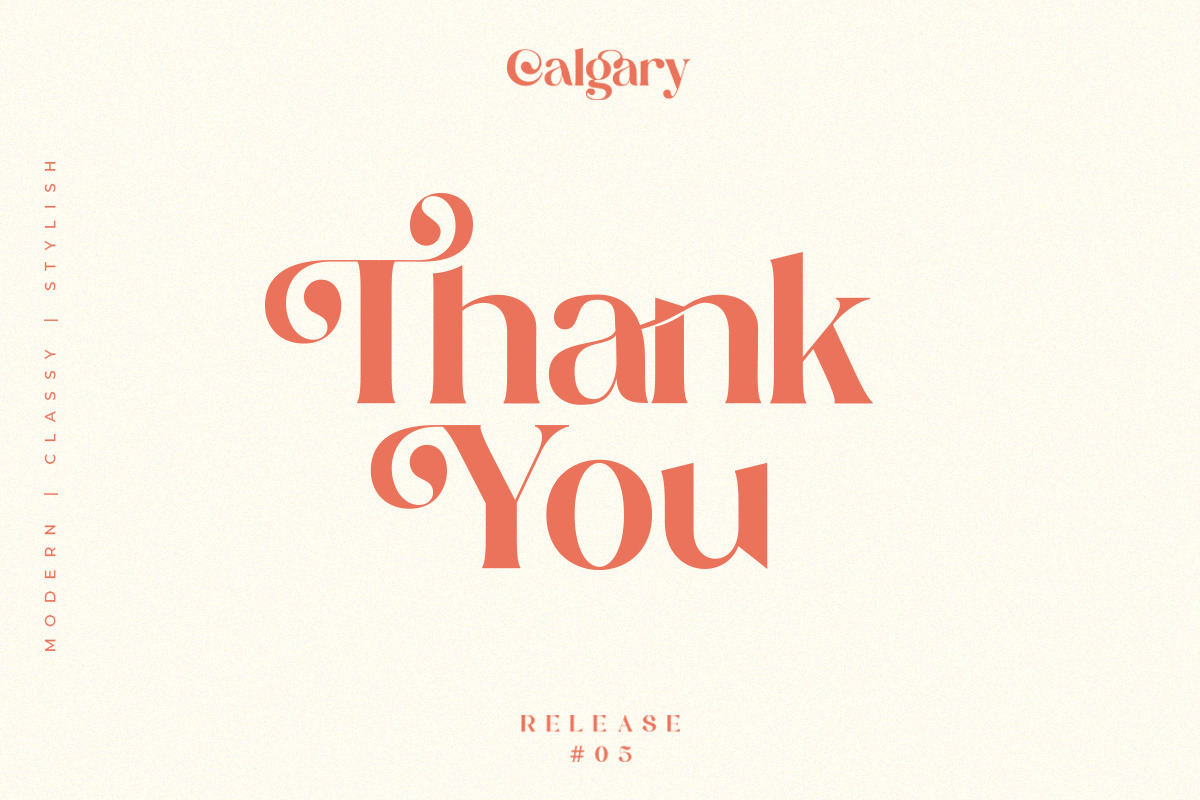 Calgary | New Stylish Serif Font Calgary | New Stylish Serif Font