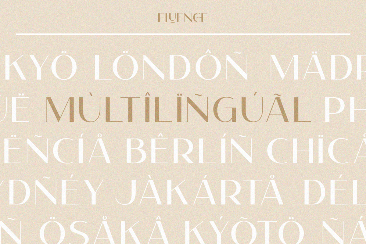 Fluence | Elegant Modern Sans Font Fluence | Elegant Modern Sans Font
