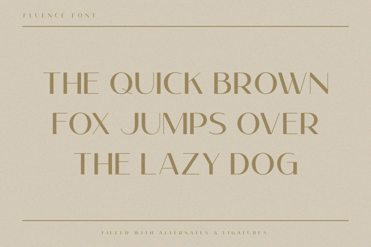 Fluence | Elegant Modern Sans Font