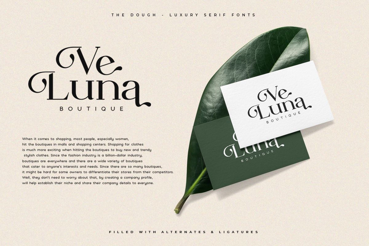 The Dough | Luxury Style Serif Font The Dough | Luxury Style Serif Font