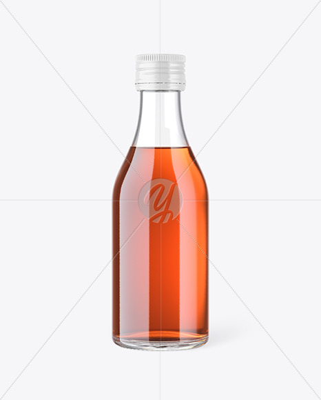 50ml Clear Glass Cognac Bottle Mockup