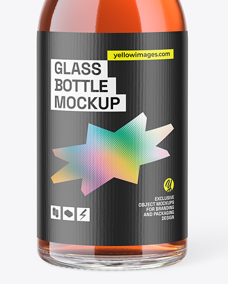 50ml Clear Glass Cognac Bottle Mockup