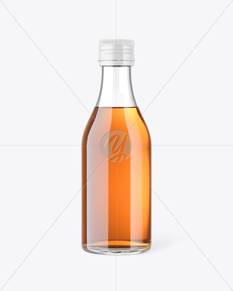 50ml Clear Glass Whiskey Bottle Mockup