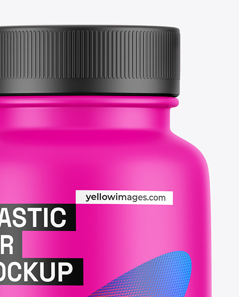 Matte Pills Jar Mockup